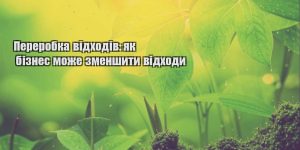 pererobka vidhodiv yak biznes mozhe zmenshyty vidhody