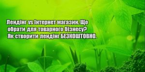 lending vs internet magazyn. shho obraty dlya tovarnogo biznesu yak stvoryty lending bezkoshtovno