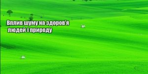 vplyv shumu na zdorovya lyudej i pryrodu