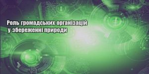 rol gromadskyh organizaczij u zberezhenni pryrody