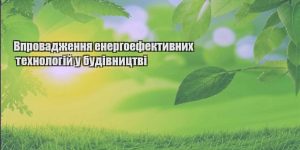 vprovadzhennya energoefektyvnyh tehnologij u budivnycztvi