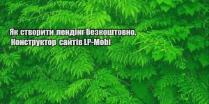 yak stvoryty lending bezkoshtovno. konstruktor sajtiv lp mobi
